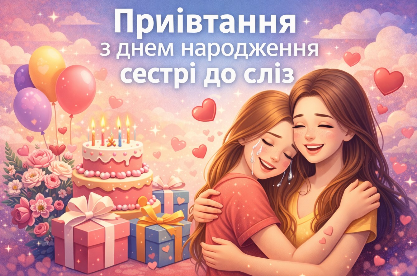 Привітання з днем народження сестрі до сліз